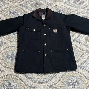 Carhartt Duck Chore Blanket line Blk jacket C001M